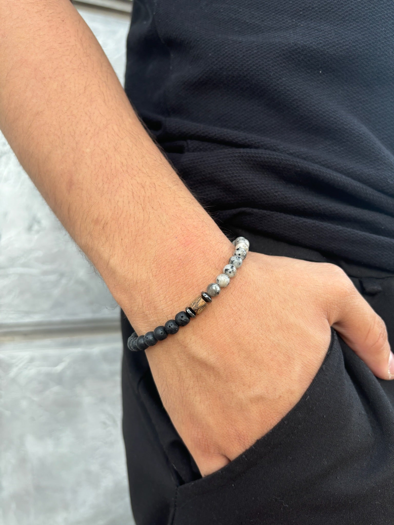 Ανδρικό βραχιόλι Grey Black MFG