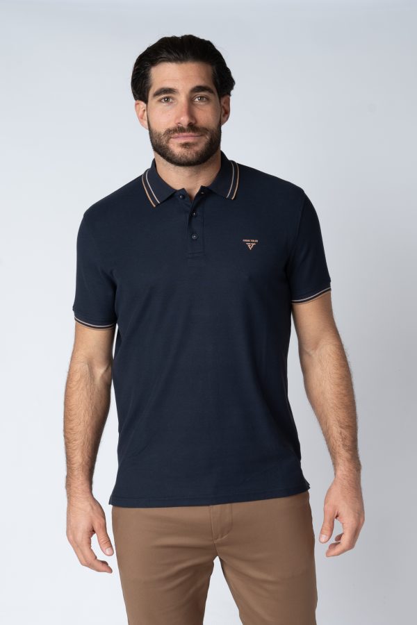 Άνδρικο Μπλουζάκι Polo Striped Collar MFG