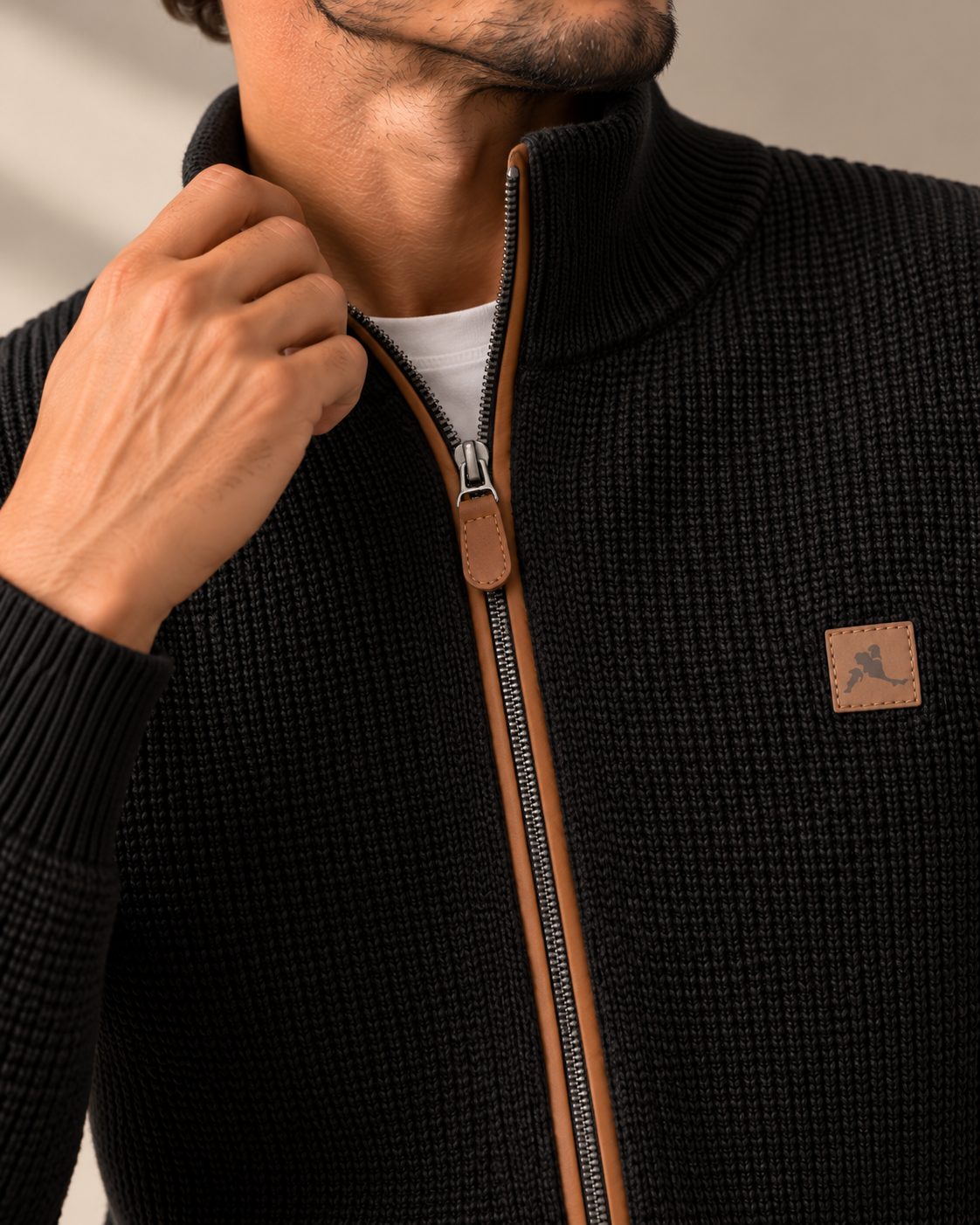 Ανδρική Ζακέτα πλεκτή  Double Knit MFG