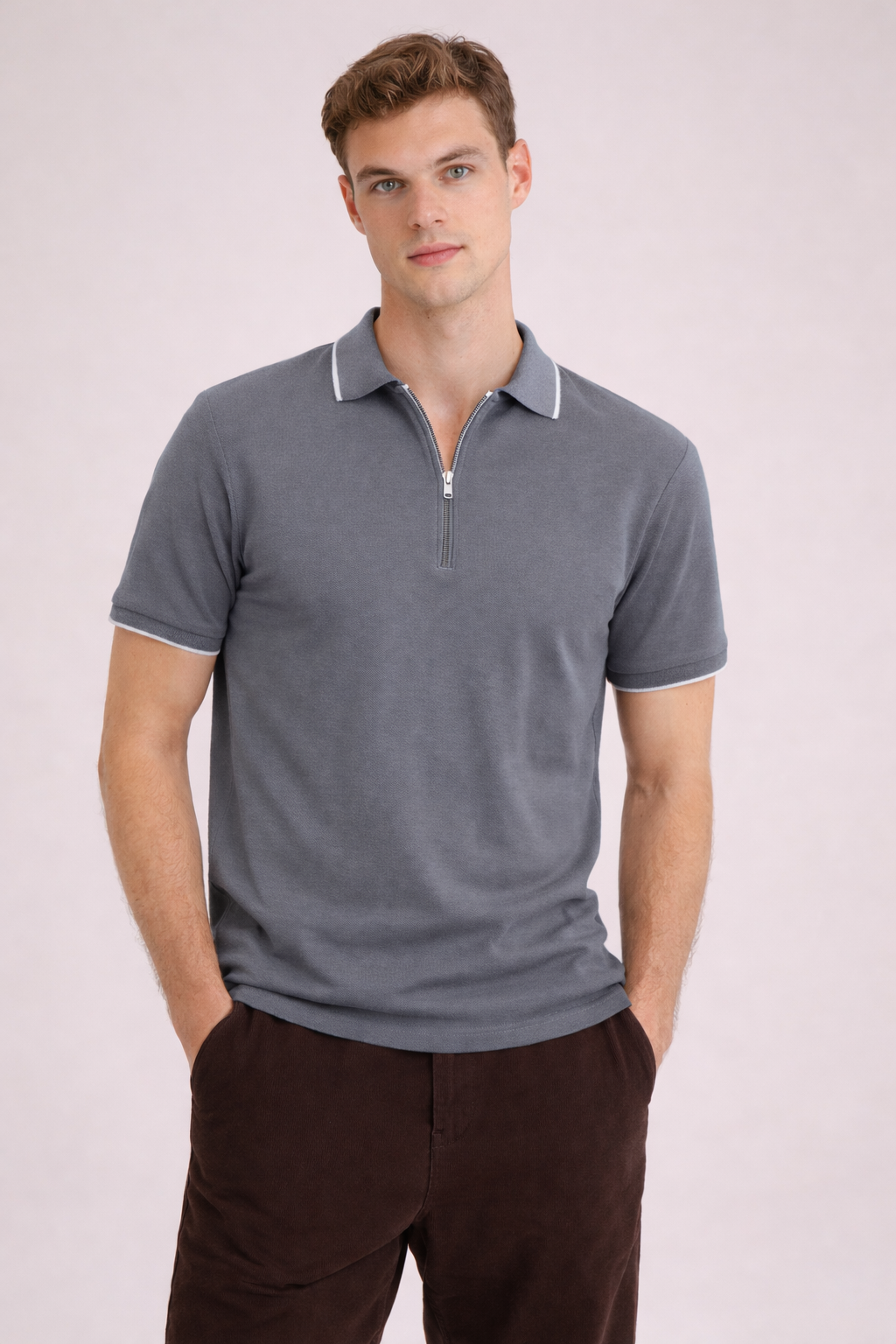 Ανδρική Polo Μπλούζα Half-Zip Sandy MFG