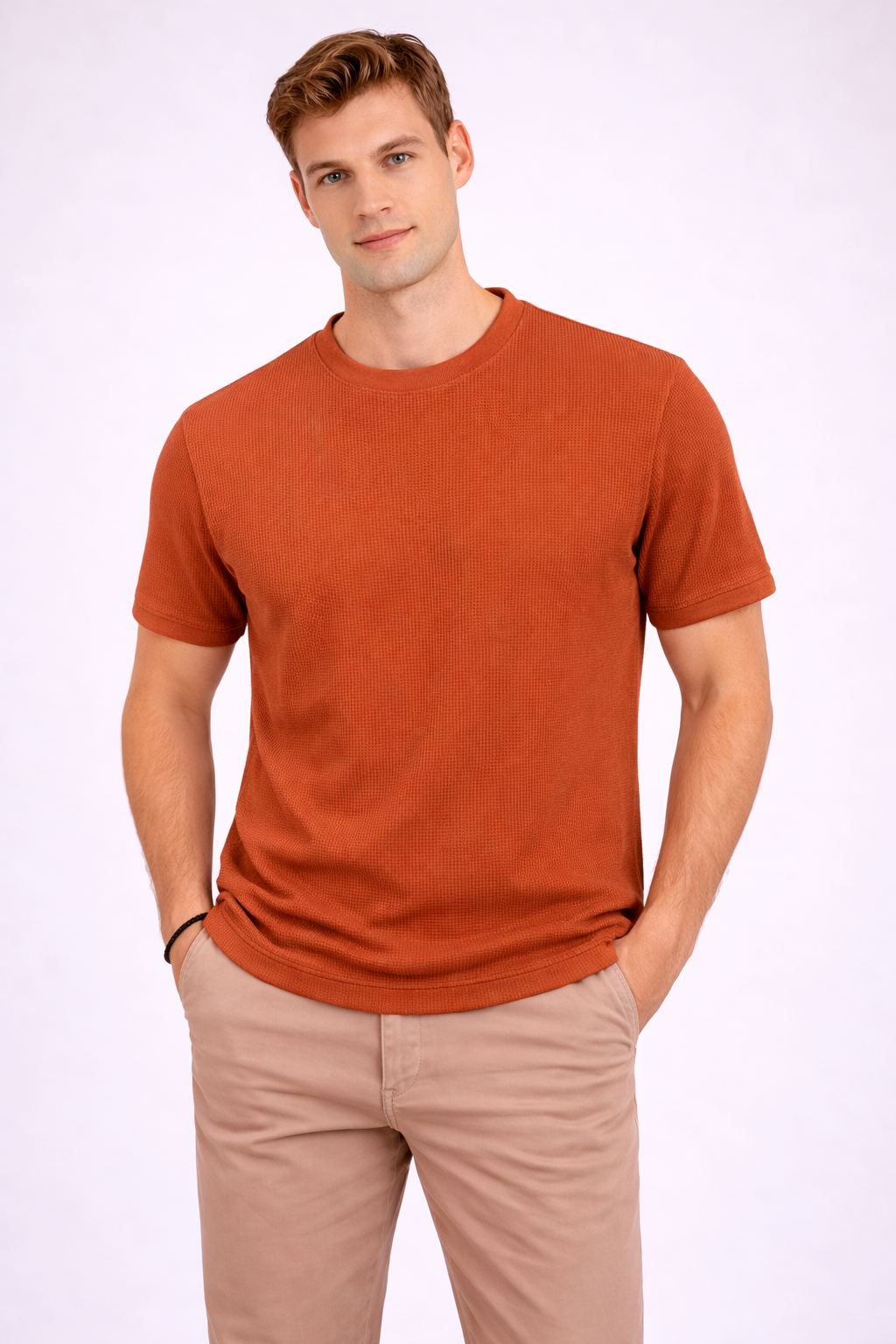 Ανδρικό Polo T-shirt Waffle Soft MFG