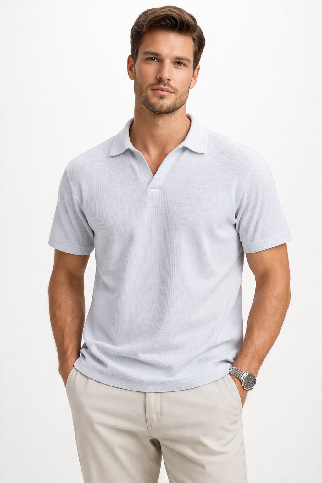 Ανδρικό Polo V Waffle Melange MFG