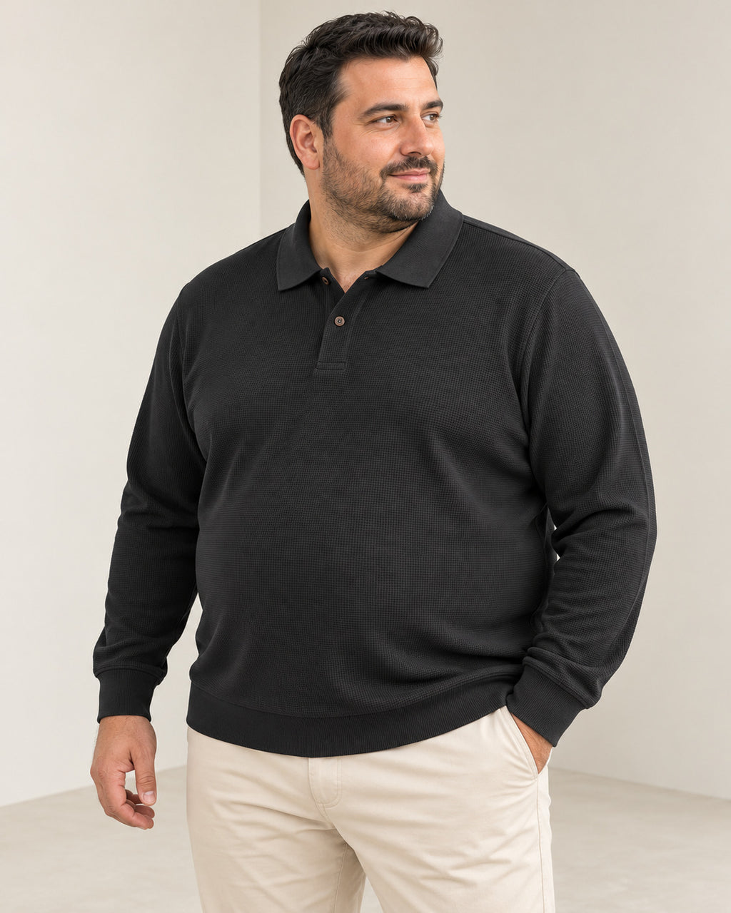 Ανδρική Μπλούζα Polo Waffle MFG Bigsize