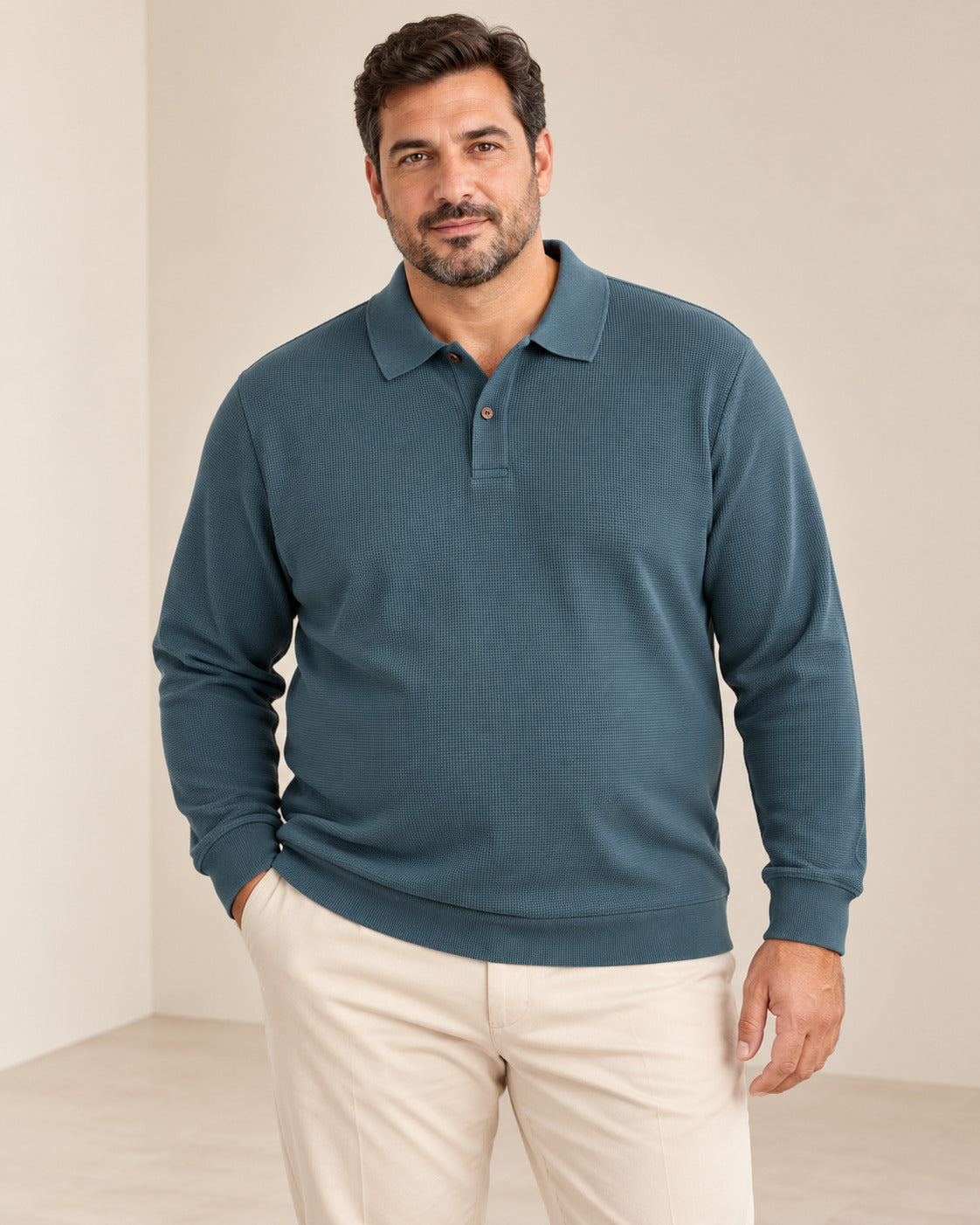 Ανδρική Μπλούζα Polo Waffle MFG Bigsize