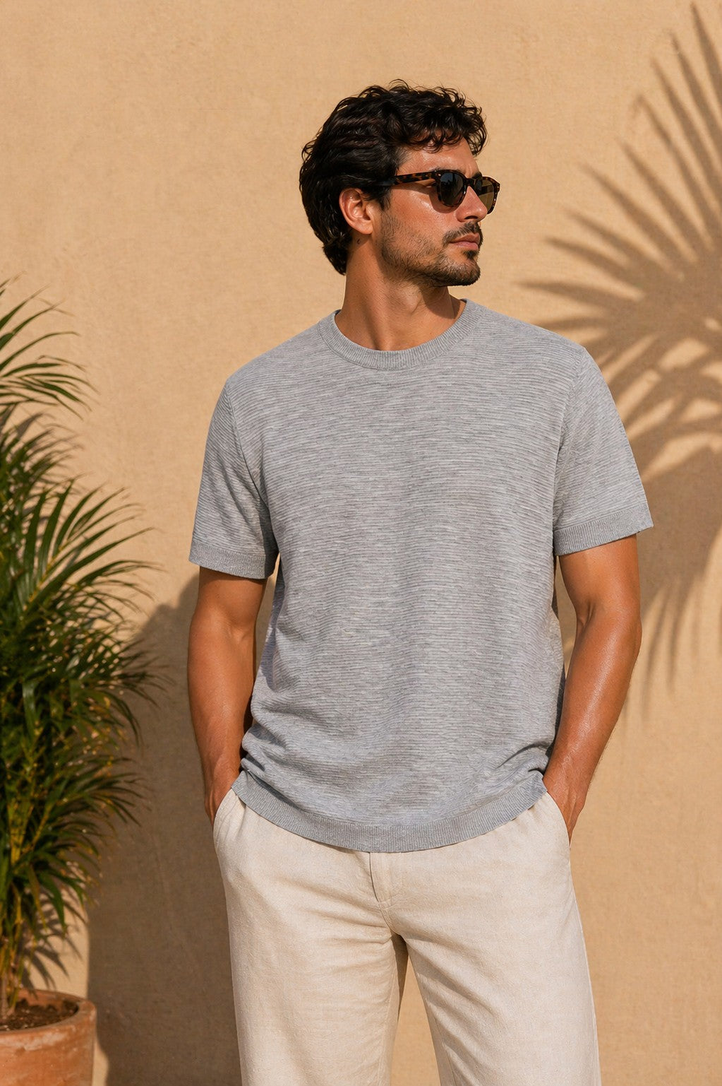 Ανδρικό T-shirt Πλεκτό Wave MFG