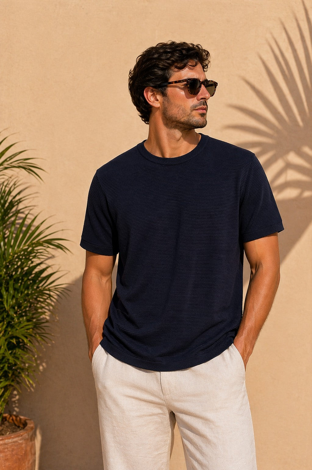 Ανδρικό T-shirt Πλεκτό Wave MFG