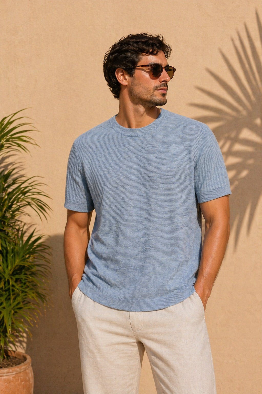 Ανδρικό T-shirt Πλεκτό Wave MFG
