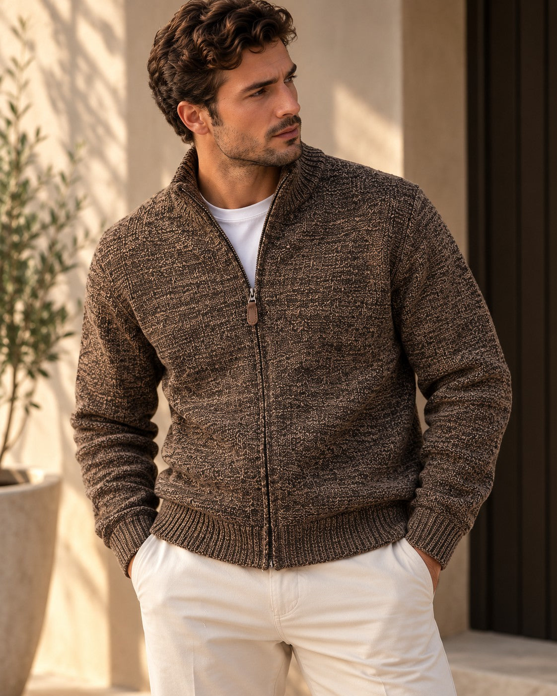 Ανδρική Πλεκτή Μπλούζα Ζακέτα Cozy Wool MFG