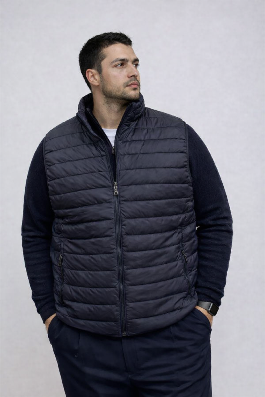 Ανδρικό Αμάνικο Μπουφάν Simple BigSize MFG
