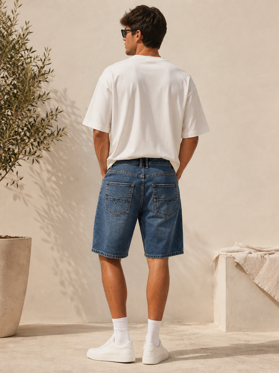 Ανδρική Jean βερμούδα Simple MFG