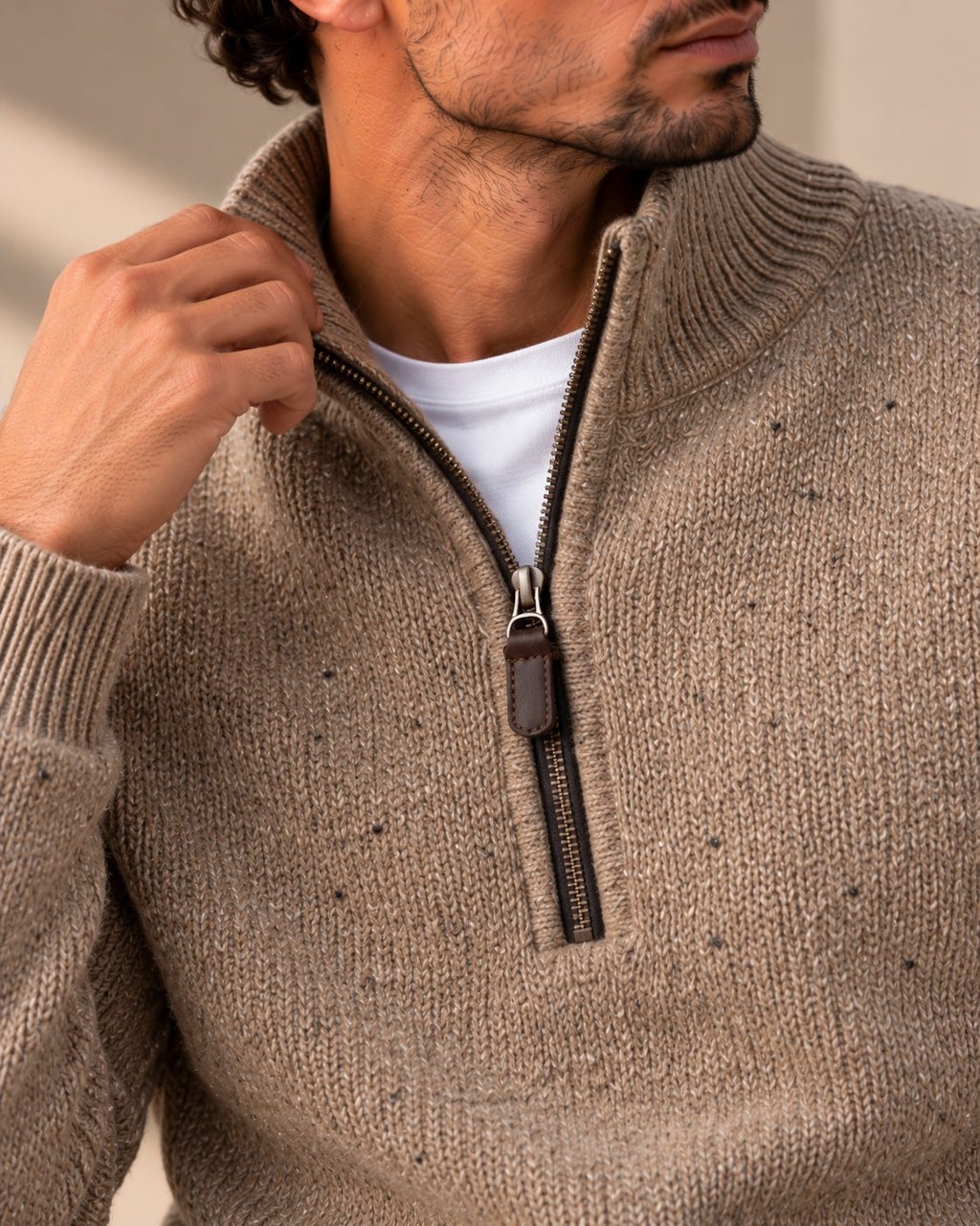 Ανδρική Πλεκτή Μπλούζα Half-Zip Wool Cozy MFG