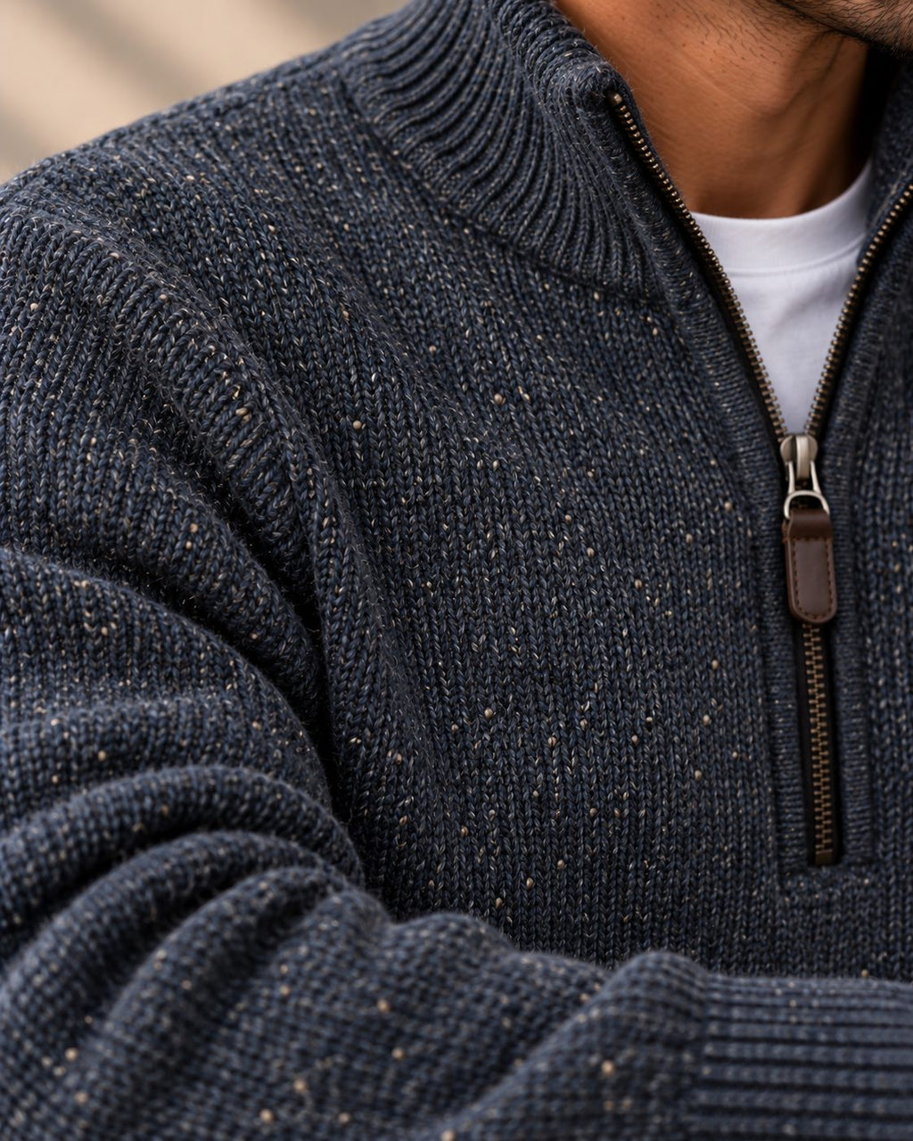 Ανδρική Πλεκτή Μπλούζα Half-Zip Wool Cozy MFG