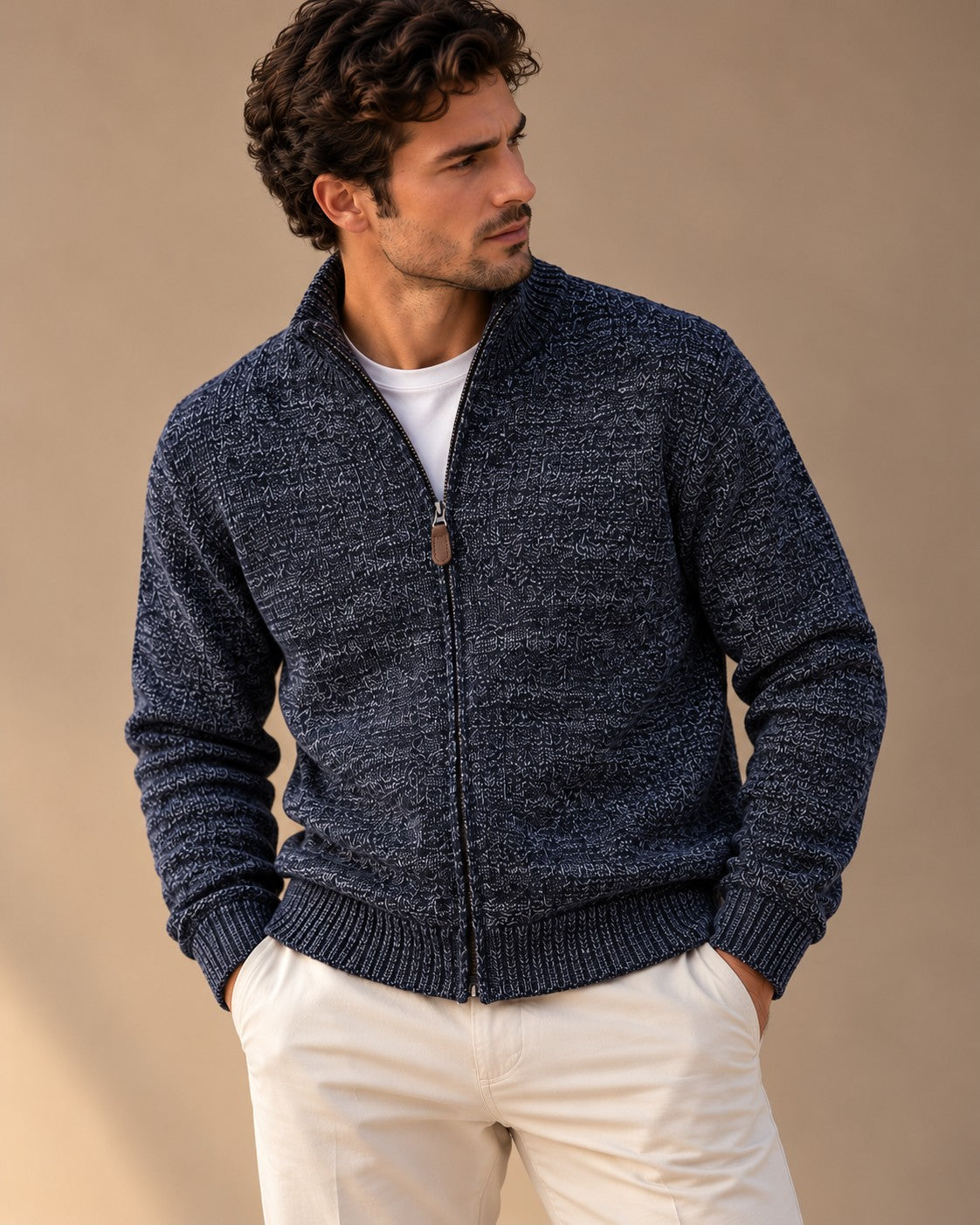 Ανδρική Πλεκτή Μπλούζα Ζακέτα Cozy Wool MFG
