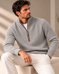 Ανδρική Πλεκτή Μπλούζα Half-Zip Piqué MFG
