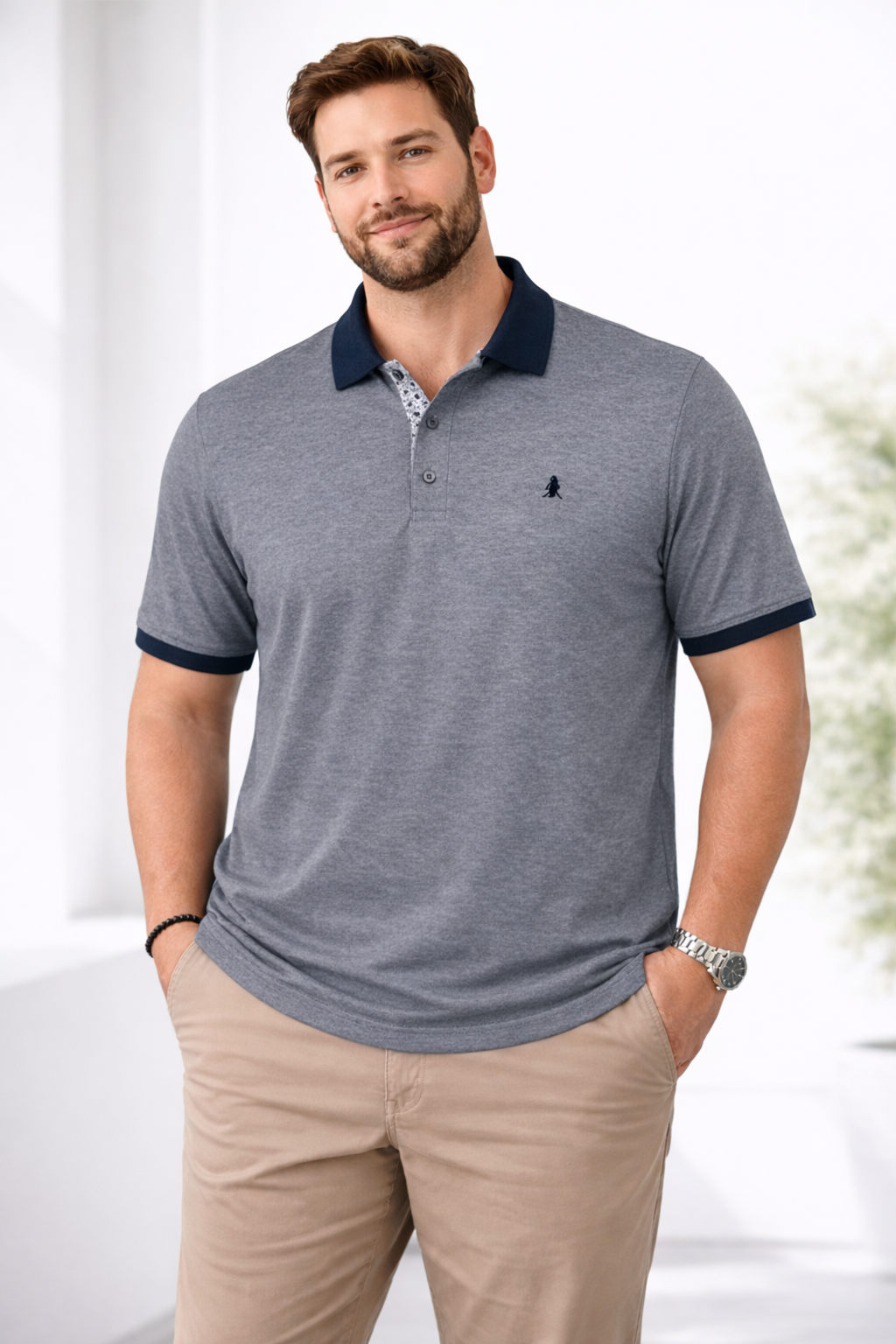Ανδρική Μπλούζα Polo Bigsize Melange MFG