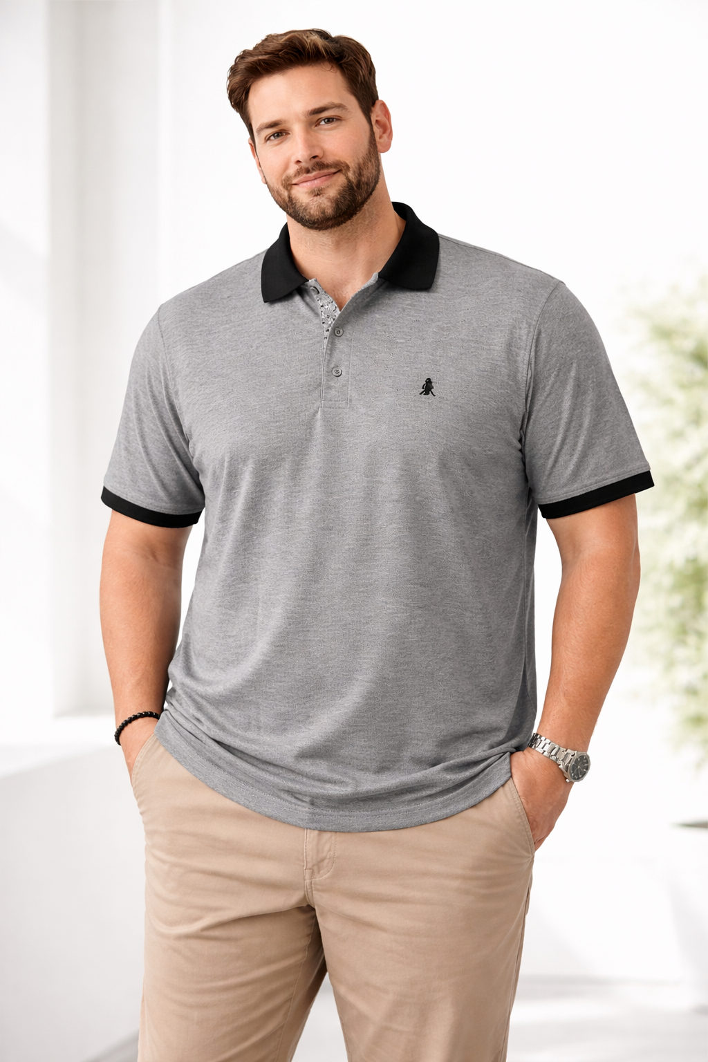 Ανδρική Μπλούζα Polo Bigsize Melange MFG