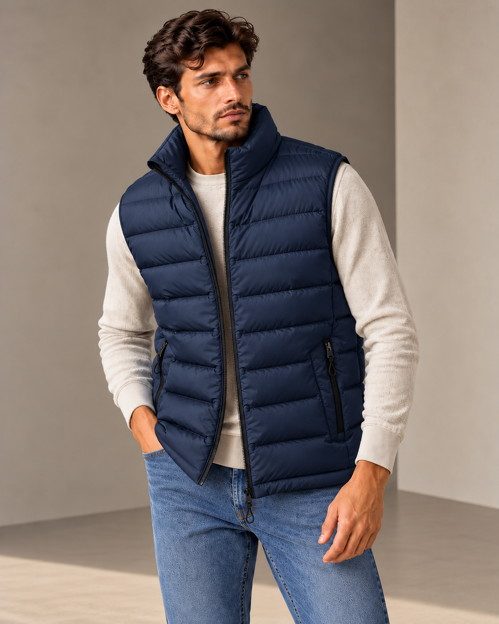 Ανδρικό Αμάνικο Μπουφάν Premium Puffer MFG