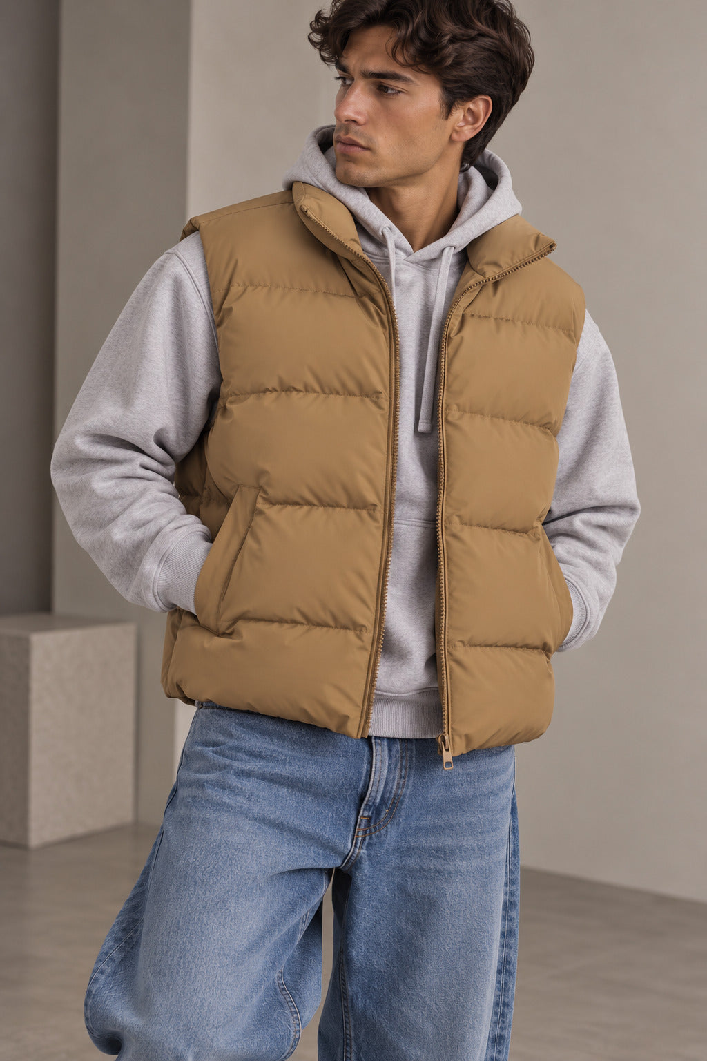 Ανδρικό Μπουφάν Αμάνικο Puffer MFG