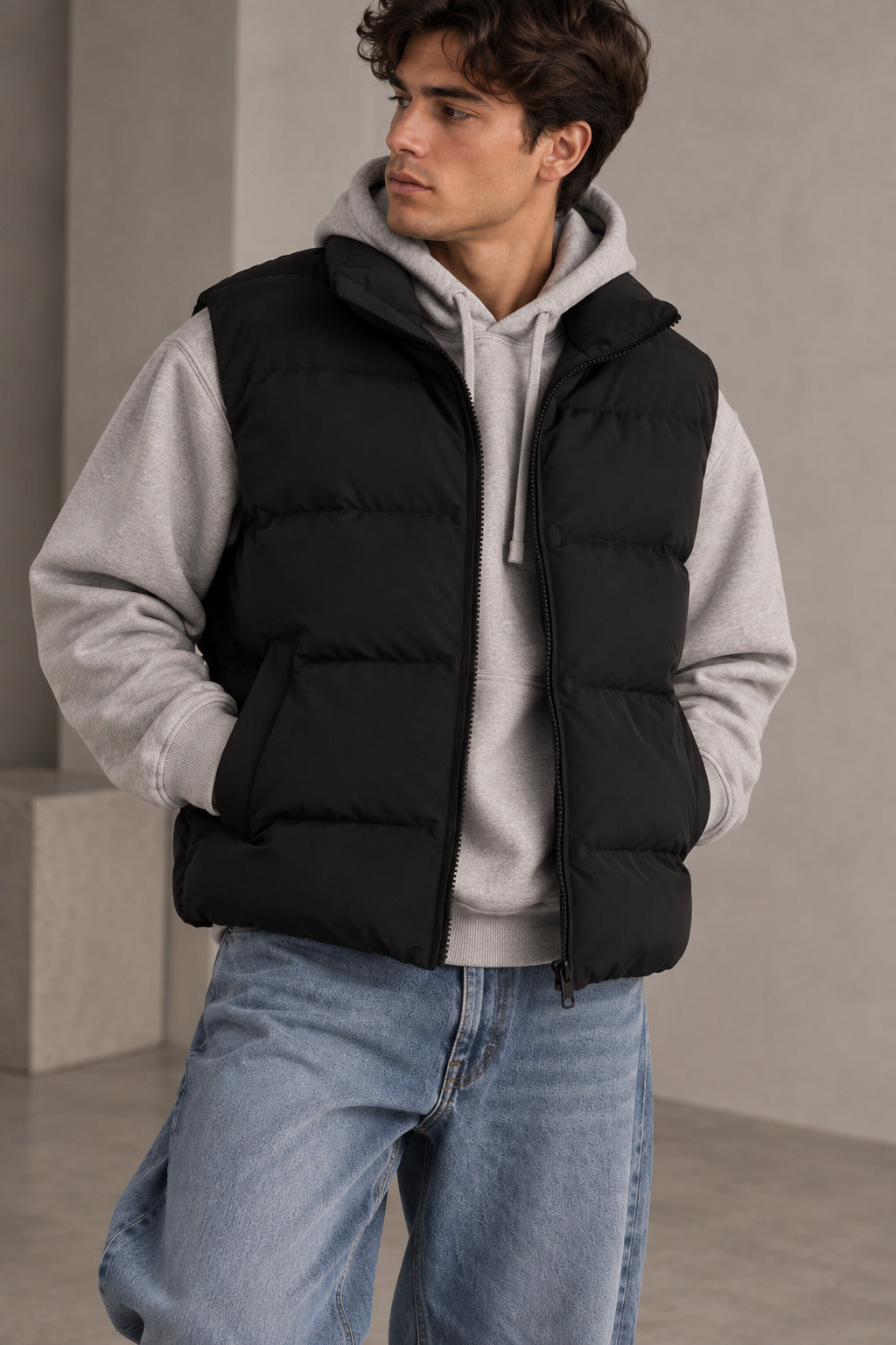 Ανδρικό Μπουφάν Αμάνικο Puffer MFG