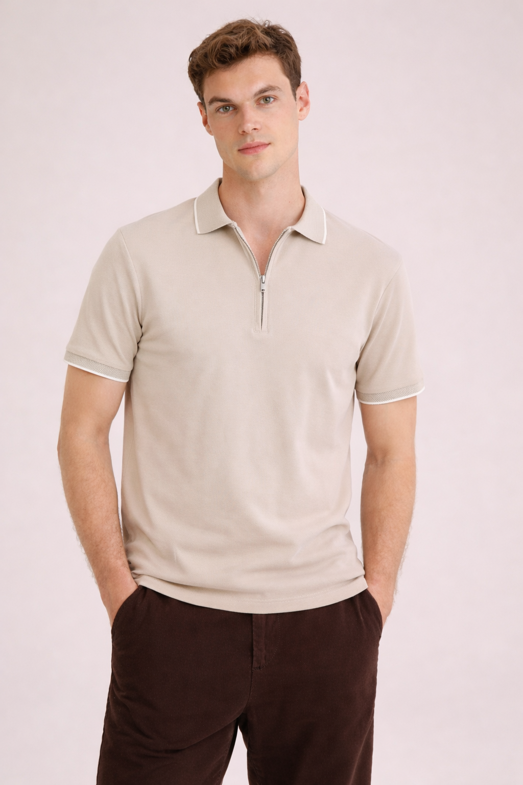 Ανδρική Polo Μπλούζα Half-Zip Sandy MFG