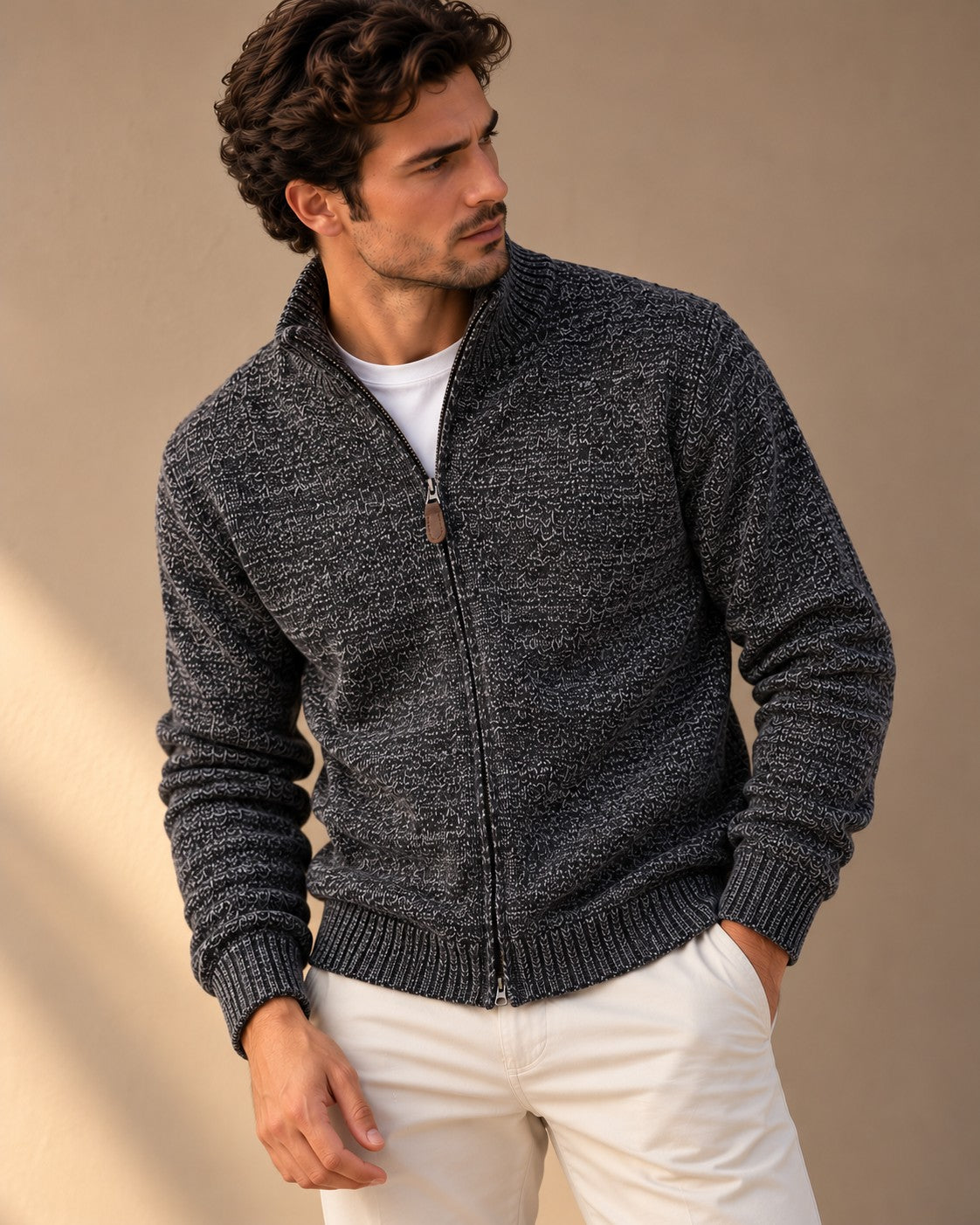 Ανδρική Πλεκτή Μπλούζα Ζακέτα Cozy Wool MFG