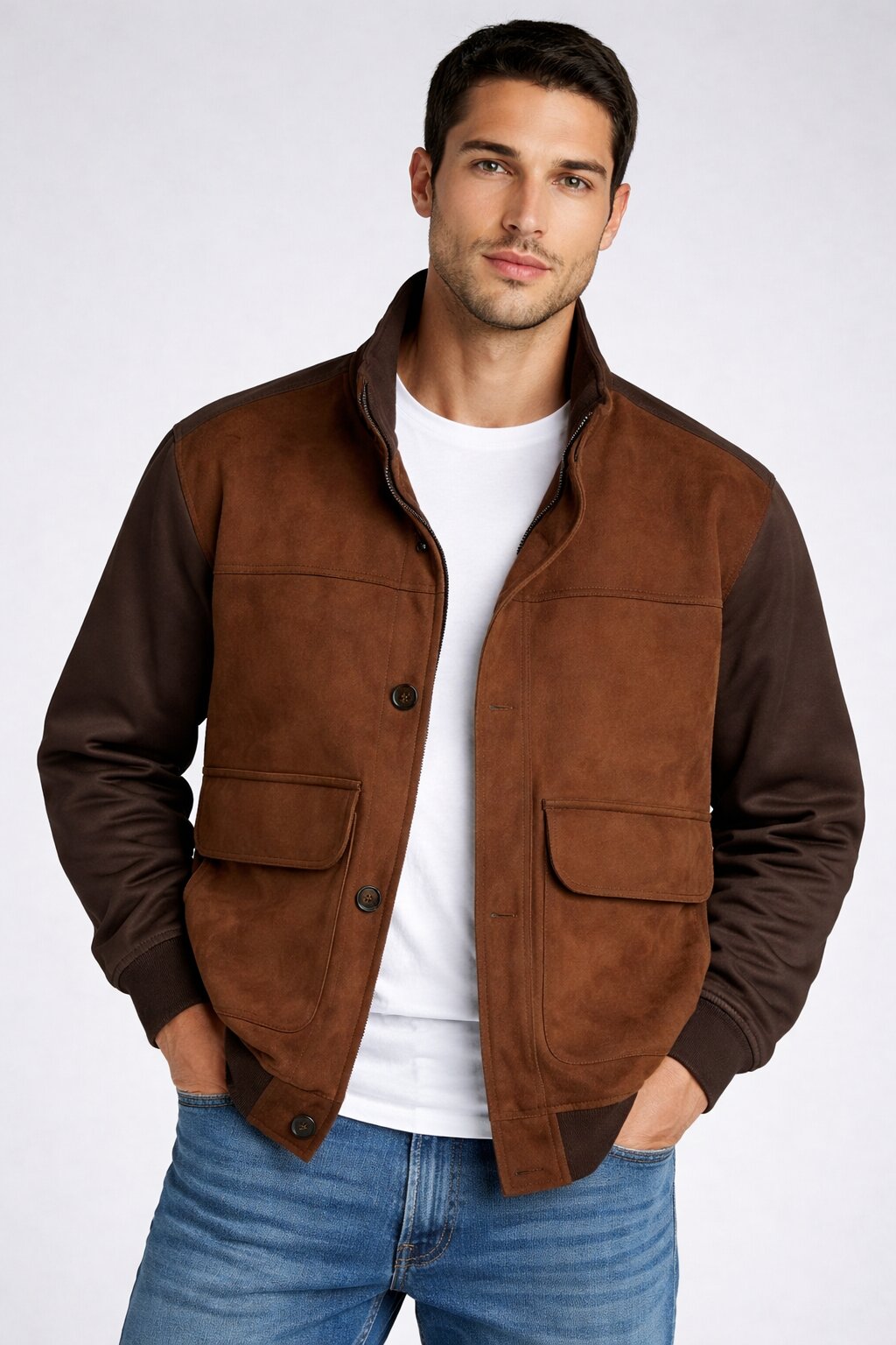 Ανδρικό Μπουφάν Bomber Suede MFG