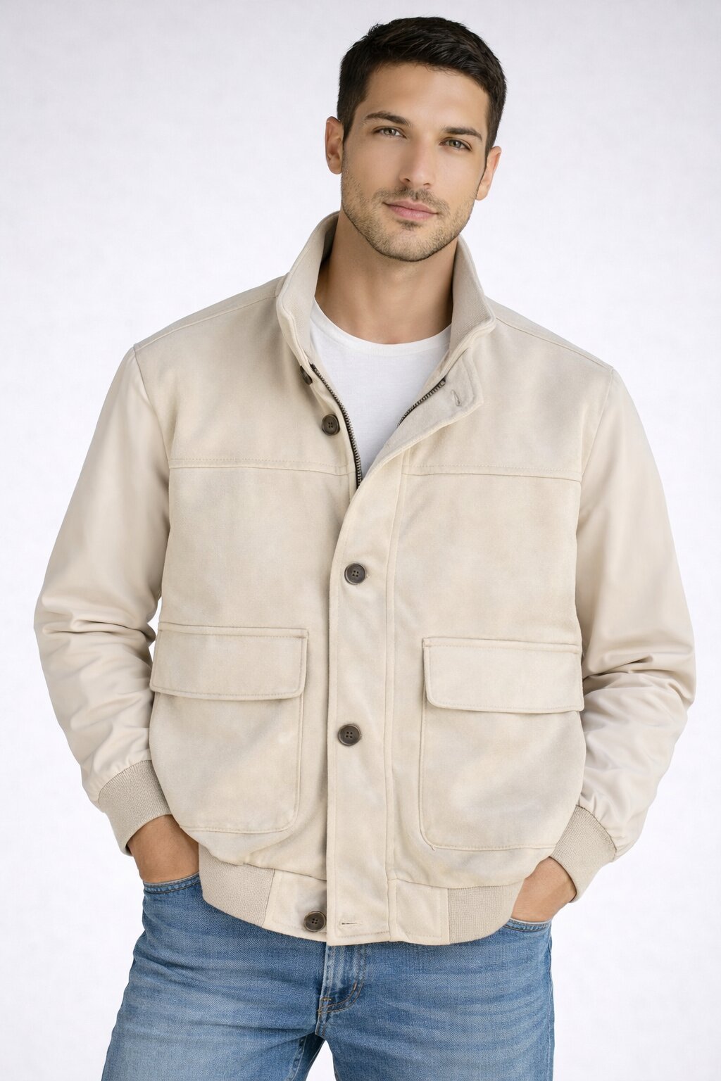 Ανδρικό Μπουφάν Bomber Suede MFG