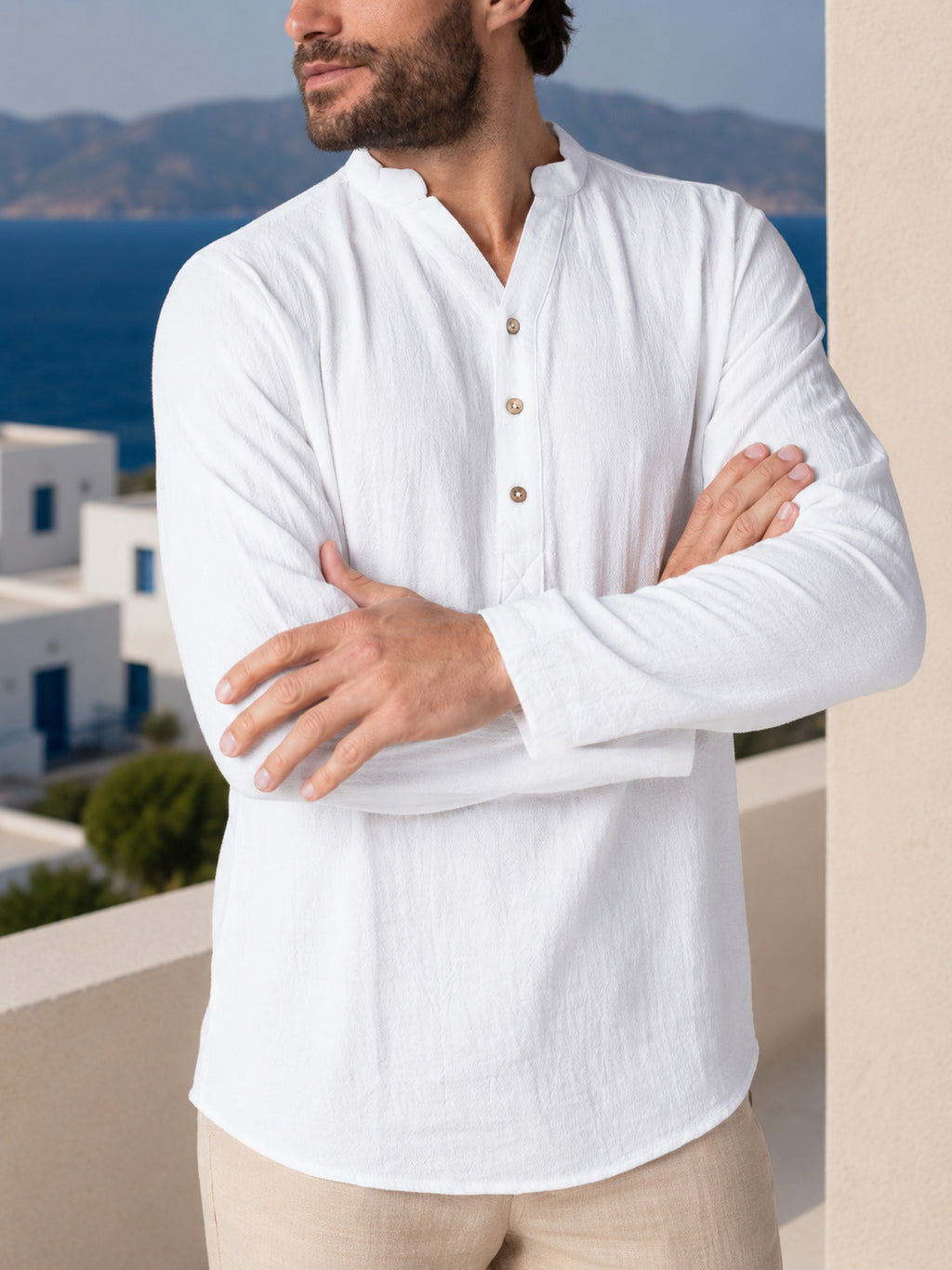 Aνδρική Πουκαμίσα  Βαμβακερή Cycladic MFG