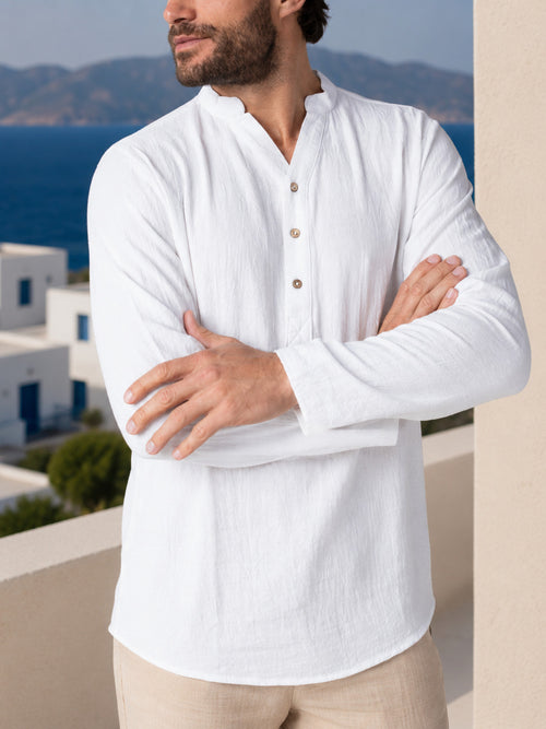 Aνδρική Πουκαμίσα  Βαμβακερή Cycladic MFG