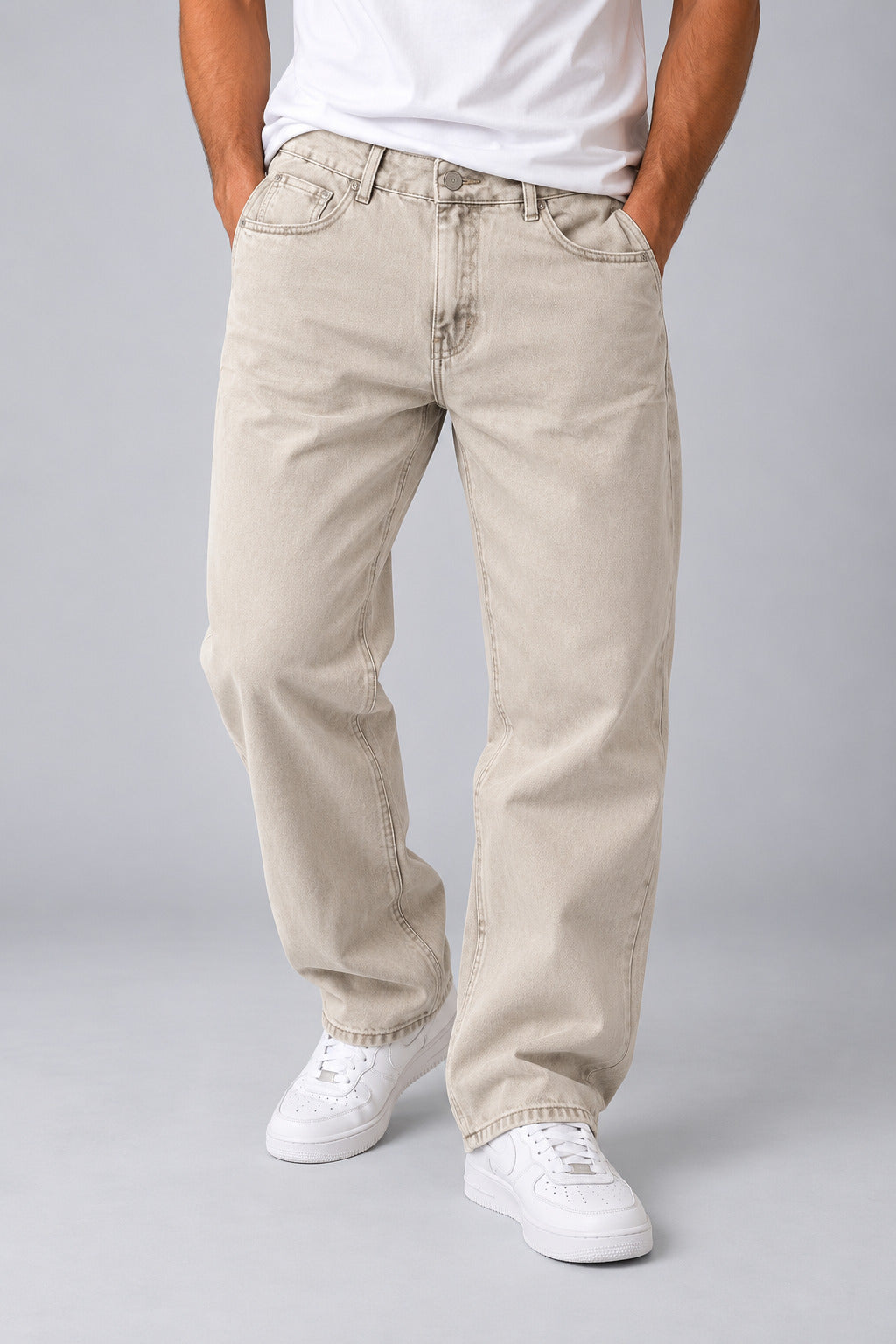Ανδρικό Jean Baggy Crema MFG