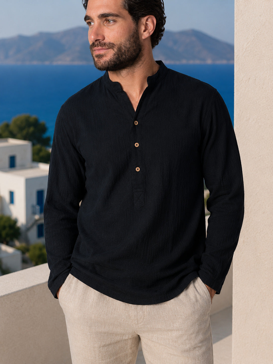 Aνδρική Πουκαμίσα  Βαμβακερή Cycladic MFG