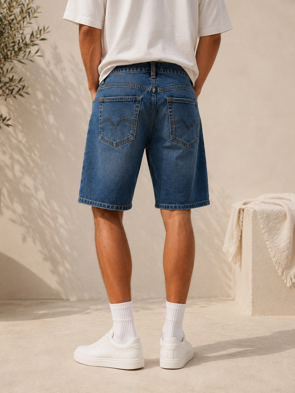 Ανδρική Jean βερμούδα Regular MFG
