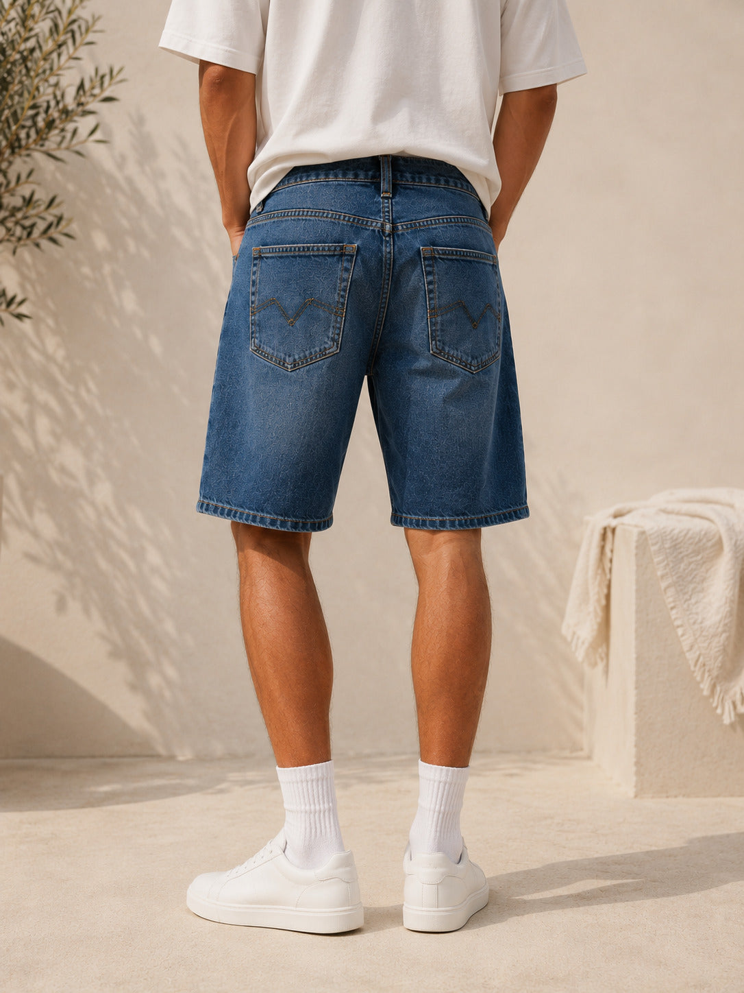 Ανδρική Jean βερμούδα Regular MFG