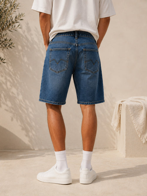 Ανδρική Jean βερμούδα Regular MFG