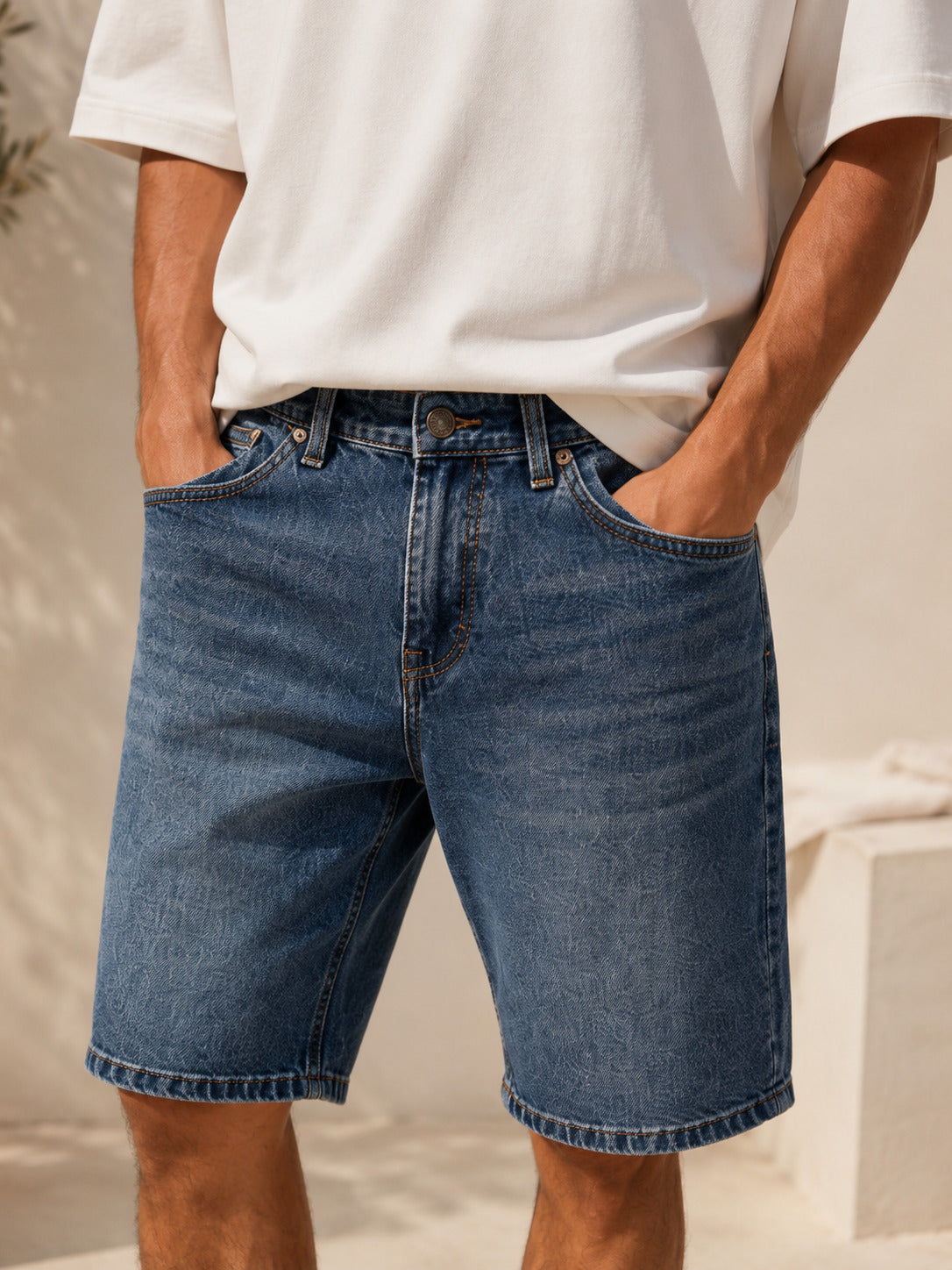 Ανδρική Jean βερμούδα Simple MFG
