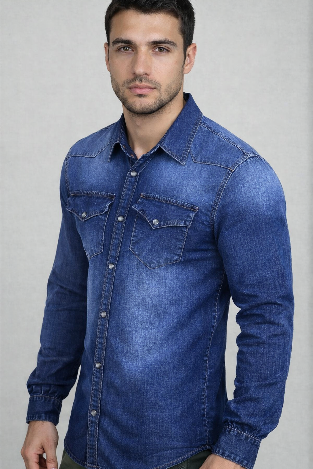 Ανδρικό Jean Πουκάμισο Classic MFG