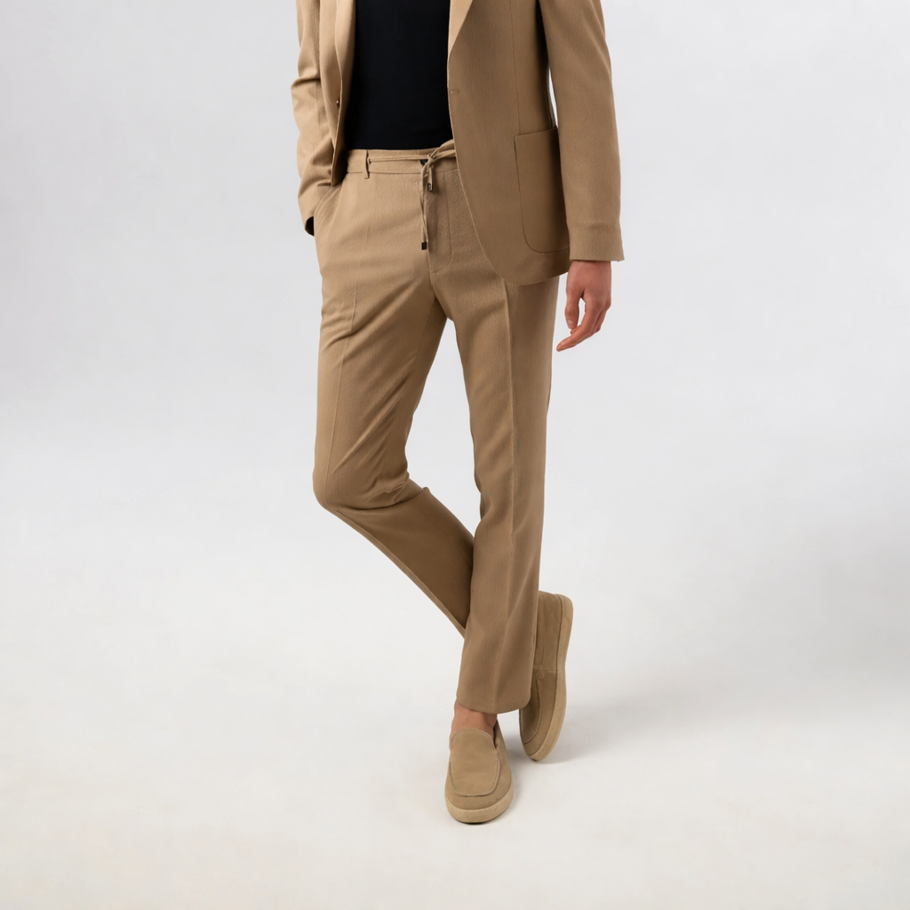 Ανδρικό Υφασμάτινο Πανελόνι Comfort Beige MFG