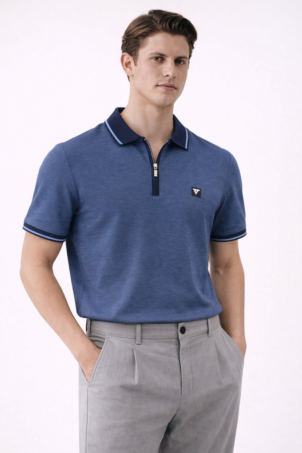 Ανδρική Μπλούζα Polo Half Color MFG