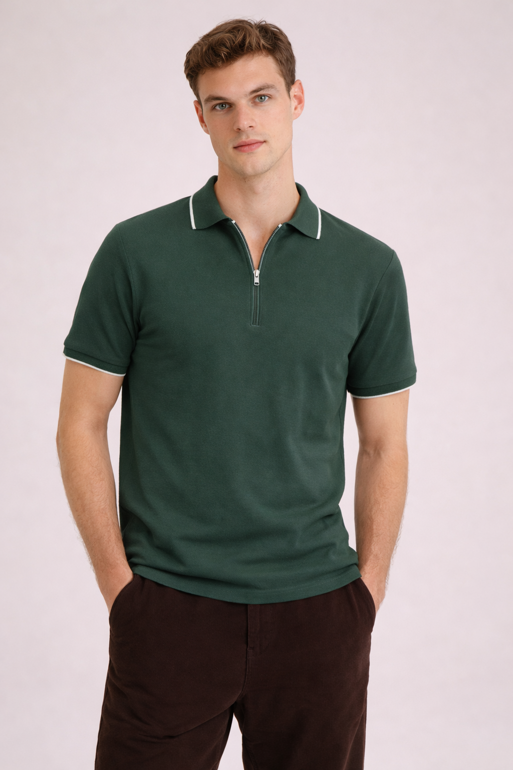 Ανδρική Polo Μπλούζα Half-Zip Sandy MFG