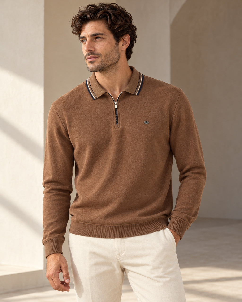 Ανδρική Μπλούζα Polo Zip MFG