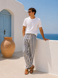 Ανδρικό Λινό Παντελόνι Striped