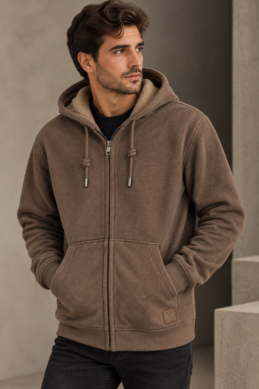 Ανδρική Ζακέτα με fleece Επενδύση MFG