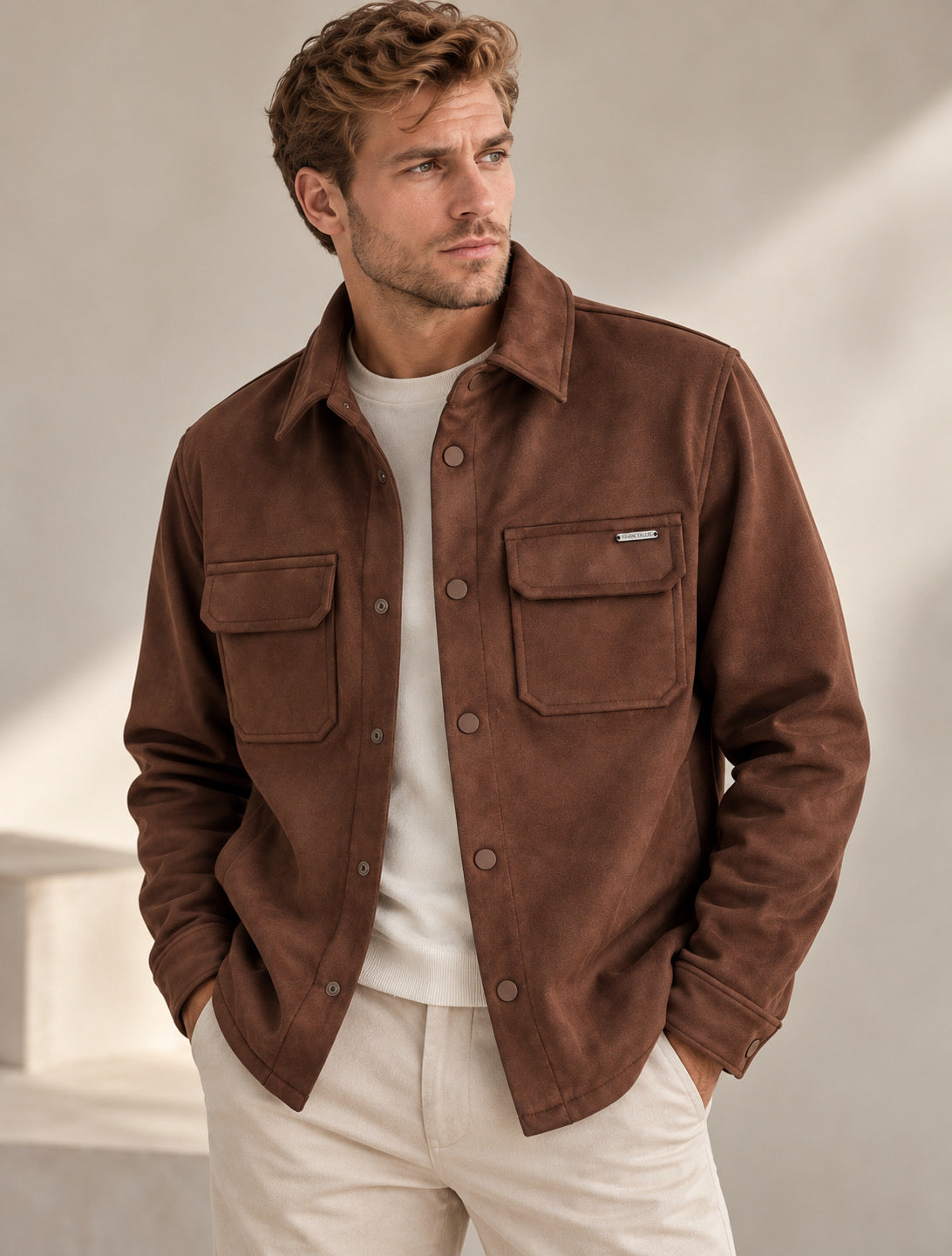 Ανδρικό Suede Effect Overshirt MFG