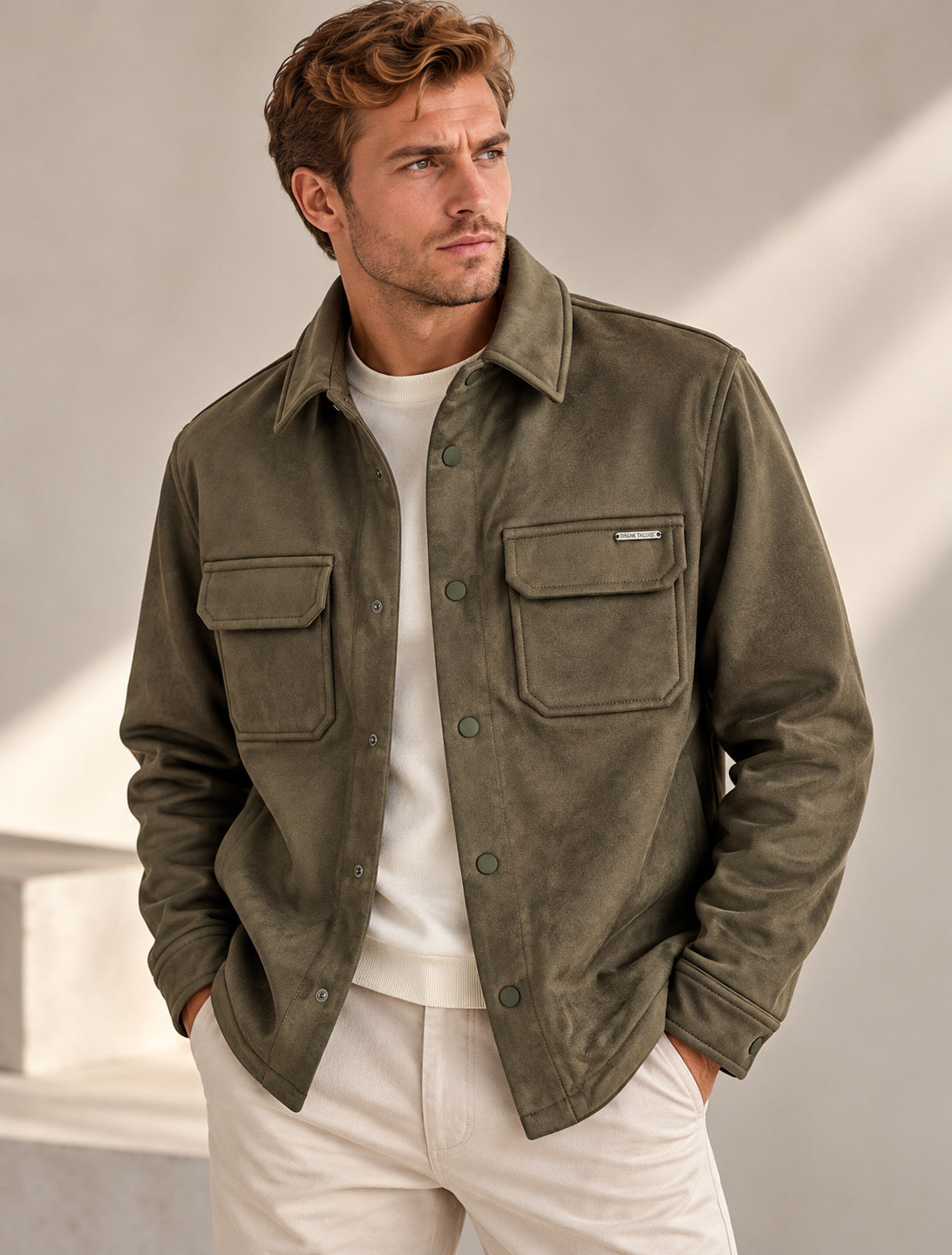 Ανδρικό Suede Effect Overshirt MFG