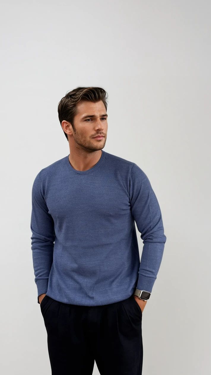 Ανδρική Πλεκτή Μπλούζα Simple MFG