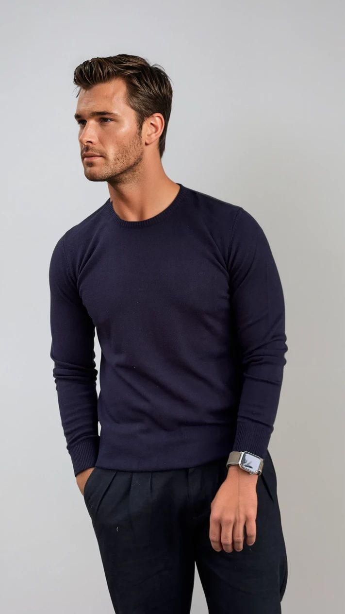 Ανδρική Πλεκτή Μπλούζα Simple MFG