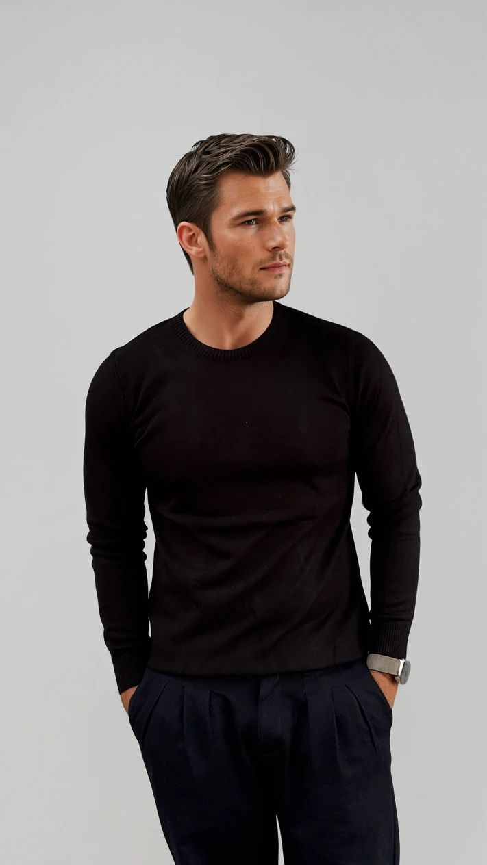 Ανδρική Πλεκτή Μπλούζα Simple MFG