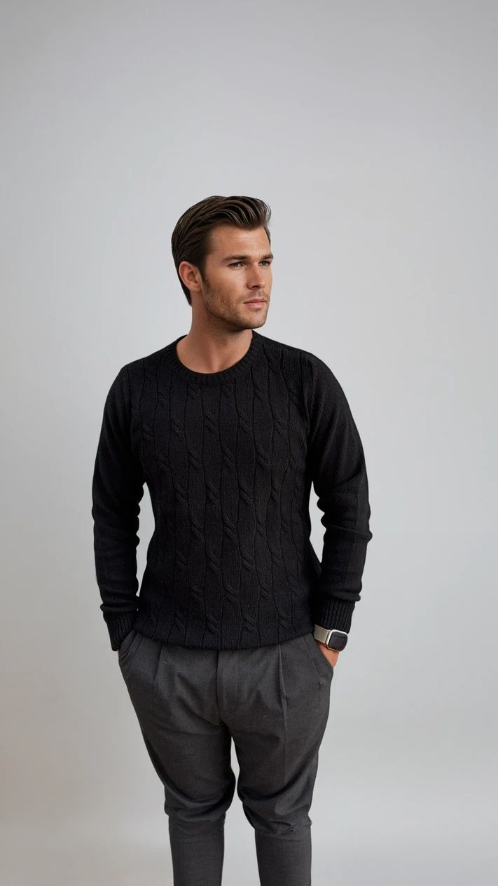 Ανδρική Πλεκτή Μπλούζα Plait MFG