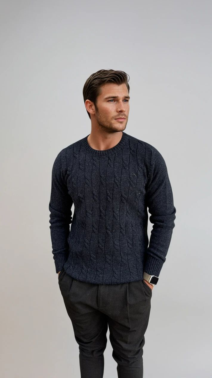 Ανδρική Πλεκτή Μπλούζα Plait MFG