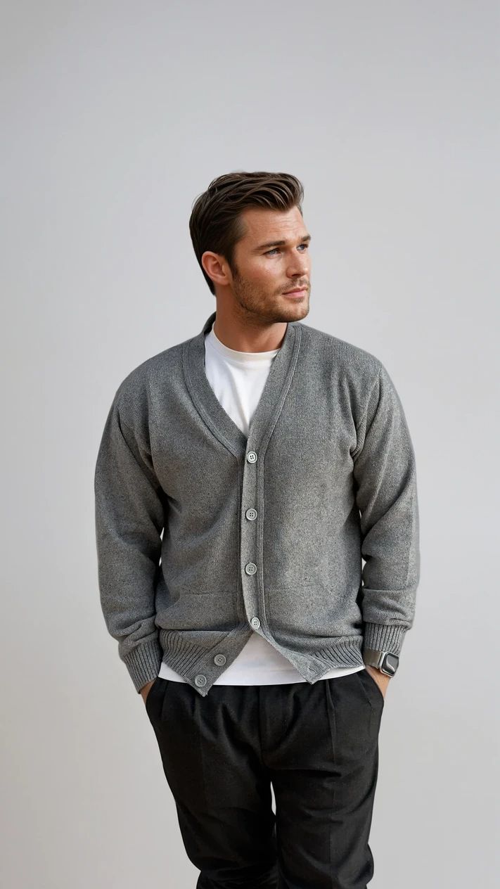 Ανδρική Πλεκτή Ζακέτα V MFG